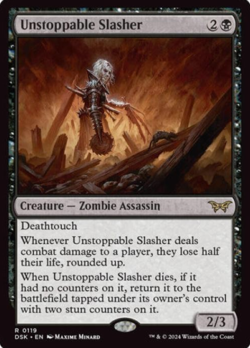 Unstoppable Slasher (0119) -Foil LP MTG Duskmourn: House of Horror - Image 1