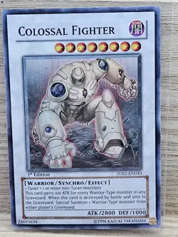 Colossal Fighter Super Rare Holo 5DS1-EN043 Unlimited Yugioh Card TCG (22) - Image 1