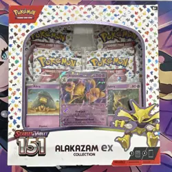 Pokemon TCG Scarlet & Violet 151 Alakazam ex Collection Box 3 Cards EN 2023 - Image 1