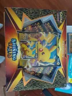 Pokemon Shining Fates Training Card Game Pikachu V Box Sealed 820650828690 - Image 1