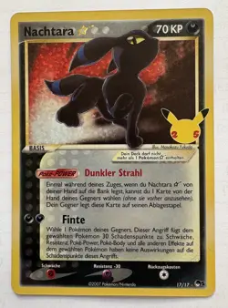 Original Pokemon Nachtara Goldstar Holo 17/17 - Celebrations 2007 - Image 1
