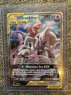 Pokemon TCG Mewtwo & Mew GX SM191 SM Black Star Promo TAG TEAM Holo EN 2019 - Image 1