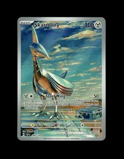 2024 Pokemon SURGING SPARKS SKARMORY IR ILLUSTRATION RARE HOLO 209/191 NM! - Image 1