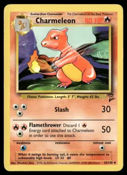 Charmeleon 35/130 Uncommon Base Set 2 Pokemon Lightly Played - Image 1