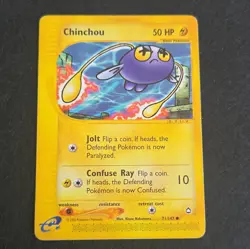 Chinchou 71/147 Aquapolis Regular Common Basic Pokemon - Image 1