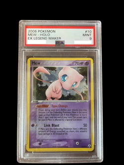 2006 POKEMON English EX LEGEND MAKER #10 MEW HOLO PSA 9 VINTAGE - Image 1