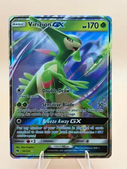 Virizion GX 34/214 Holo GX Rare Lost Thunder Pokemon Near Mint - Image 1