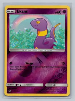 Pokemon Hidden Fates #25/68 Ekans (25) Reverse Holo Common - Image 1