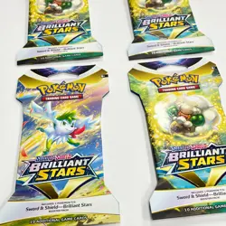 Pokemon Brilliant Stars Sleeved Booster Pack Sealed Set Of 4 - Image 2