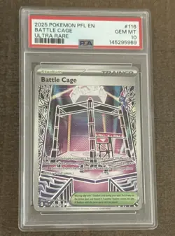 Pokemon TCG Battle Cage Ultra Rare 116/094 Phantasmal Flames Holo PSA 10 2025 - Image 1