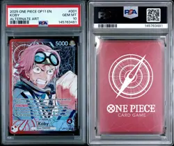 2025 ONE PIECE OP11-A FIST OF DIVINE SPEED ALTERNATE ART #001 KOBY PSA 10 ALT - Image 3