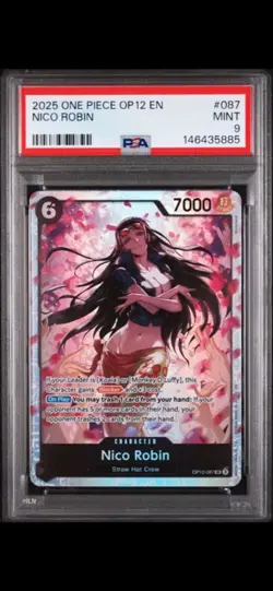 2025 ONE PIECE OP12-LEGACY OF THE MASTER #087 NICO ROBIN SR PSA 9 - Image 1