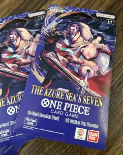 One Piece OP14 - EB04 The Azure Sea’s Seven Sleeved Booster Pack Lot Of 5 Sealed - Image 2