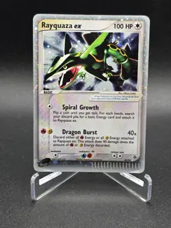 Pokemon TCG Rayquaza EX Ultra Rare Dragon Card 97/97 LP See Photos ForCondition - Image 1