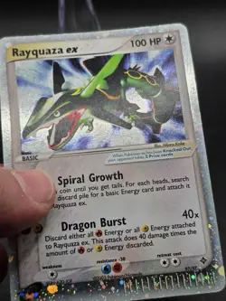 Pokemon TCG Rayquaza EX Ultra Rare Dragon Card 97/97 LP See Photos ForCondition - Image 2
