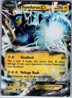 Thundurus EX 26/108 XY - Roaring Skies - Pokemon Card - LP - Image 1