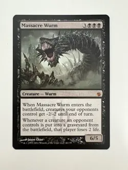 Massacre Wurm MTG Magic the Gathering Card NM Near Mint MBS - Image 1