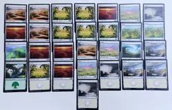 Lot of 29 MTG Magic the Gathering Basic Land Cards Plains 1 Forest 2017 Wizards - Image 1