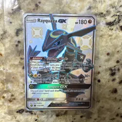 Pokemon TCG Rayquaza GX Alternate Secret Rare Holo Card 177a/168 NM Condition - Image 1