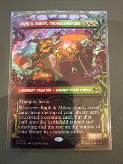 Raph & Mikey, Troublemakers (Showcase) *FOIL* - NM - MTG TMNT TMT #250 - Image 1
