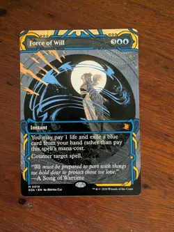Force of Will 🔥 Borderless NonFOIL 🔥 MTG NM Secrets of Strixhaven (0019) - Image 1