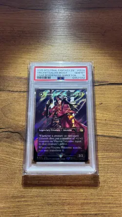Vincent Valentine #0528 Character Borderless-Surge Foil - PSA 10 - Image 1
