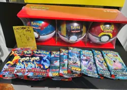 Pokemon TCG 3x Pokeball 9 packs -Destined Rivals,Surging Sparks,Journey together - Image 1
