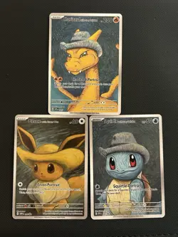 Charizard Eevee Squirtle- Pokemon Card - TCG DISPLAY ART CARD - Image 1