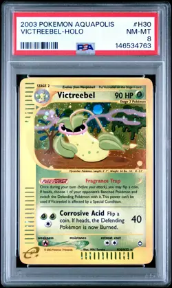 Victreebel #H30 2003 Pokemon Aquapolis PSA 8 - Image 1