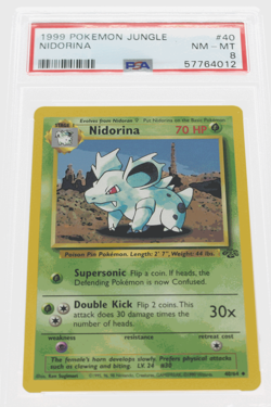 PSA 8 NEAR MINT-MINT 1999 Pokemon Jungle #40 Nidorina !!! - Image 1