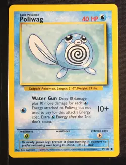 PSA 8 NEAR MINT MINT 1999 Pokemon Game Base #59 Poliwag !!! - Image 3
