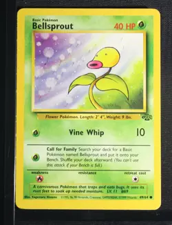 PSA 8 NEAR MINT MINT 1999 Pokemon Jungle Set #49 Bellsprout !!! - Image 3