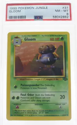 PSA 8 NEAR MINT-MINT 1999 Pokemon Jungle #37 Gloom !!! - Image 1