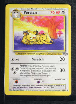 PSA 8 NEAR MINT MINT 1999 Pokemon Jungle Set #42 Persian !!! - Image 3