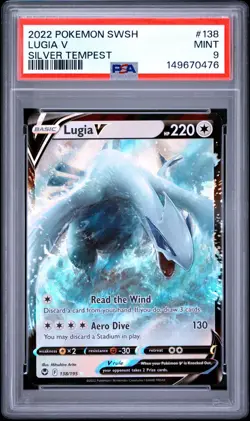 PSA 9 LUGIA V 138/195 SILVER TEMPEST POKEMON 😍 - Image 1