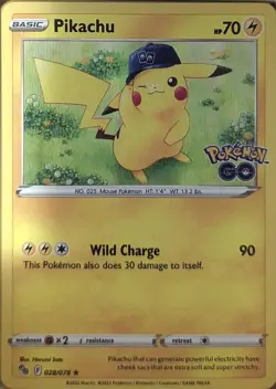 Pokemon Pokemon GO Holo Pikachu 028/078 Holo R NM - Image 1