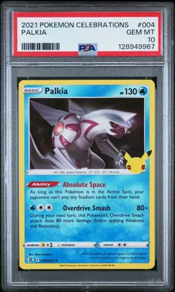 2021 Pokemon Celebrations PALKIA PSA 10 #004 Gem Mint - Image 1