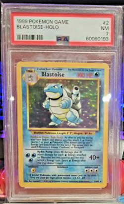 1999 Blastoise Holo Pokemon Game Base Set PSA7 - Image 1