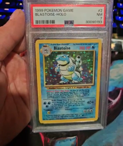 1999 Blastoise Holo Pokemon Game Base Set PSA7 - Image 2