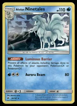 Alolan Ninetales - 28/147 (Cracked Ice Holo) Deck Exclusives 028/147 Pokemon TCG - Image 1