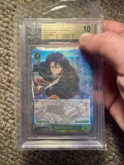2015 Weiss Schwarz Attack on Titan “Resting Fate” Levi BGS 10 1st Edition - Image 1