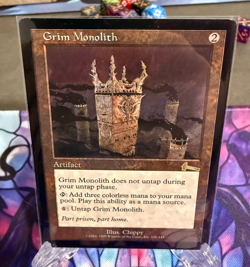Magic: The Gathering Grim Monolith Artifact Rare Urza's Legacy 126 Colorless Reg - Image 1