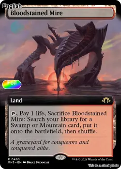 Bloodstained Mire (Extended Art) EN [MH3 - 463] - NM [Foil] TCG MTG - Image 1