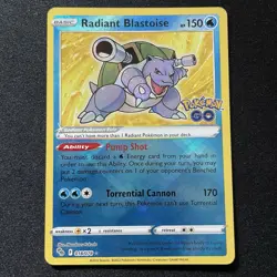 Radiant Blastoise 018/078 - Sword & Shield Pokemon GO - Pokemon TCG - Image 1