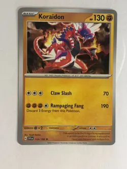 Pokemon TCG Scarlet & Violet Non Holographic Koraidon 124/198 Near Mint - Image 1