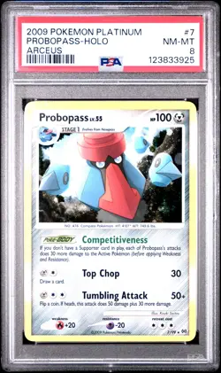 2009 POKEMON PLATINUM ARCEUS #7 PROBOPASS-HOLO PSA 8 - Image 1