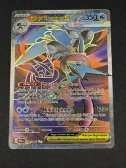 Pokemon Mega Greninja EX Full Art Mega Evolution Chaos Rising Mint CRI 100/086 - Image 2
