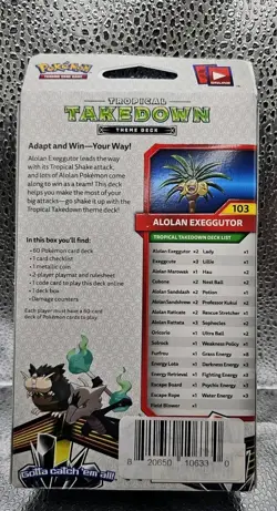 Pokemon Tropical Takedown Theme Deck Alolan Exeggutor Sun & Moon Forbidden Light - Image 2