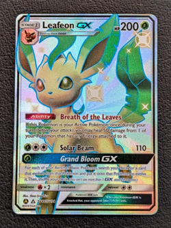 Pokemon Leafeon GX SV46/SV94 Sun & Moon Hidden Fates Shiny Vault Near Mint - Image 1