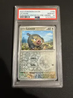 2023 Pokemon Scarlet & Violet Lechonk #155 PSA 10 Pokemon Center Pre-Order - Image 1